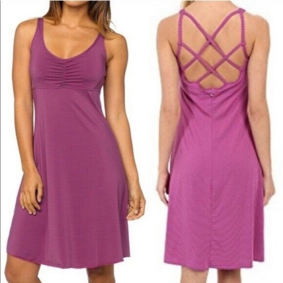 Prana Dresses & Skirts - Prana Womens Rebecca Dress Orchid Pinstripe